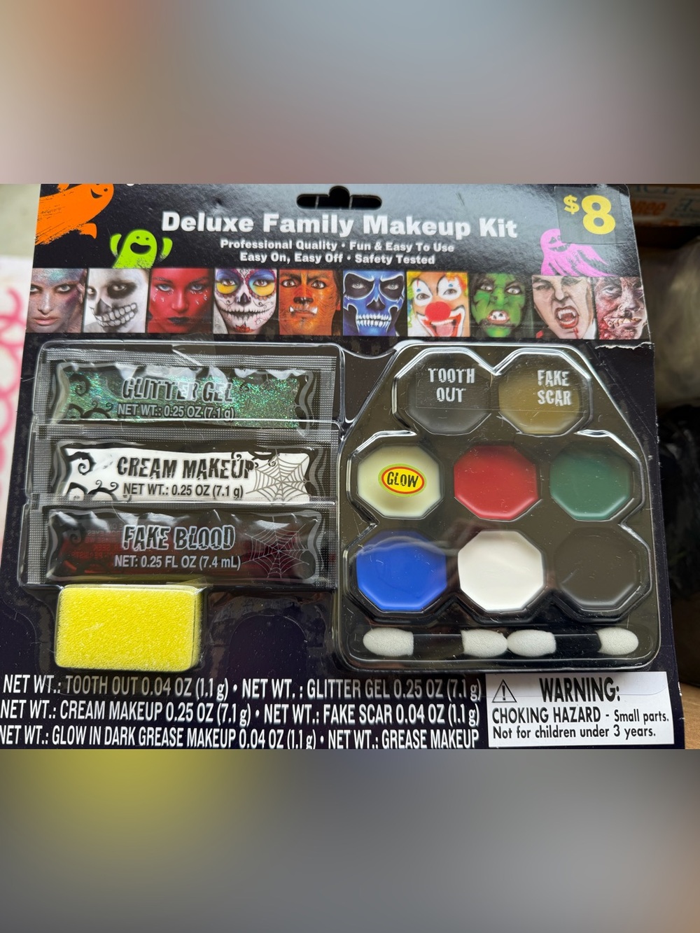 New Halloween makeup – Kids Face Paint Set in Red, Blue, White, Green, Yellow